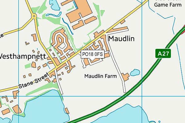 PO18 0FS map - OS VectorMap District (Ordnance Survey)