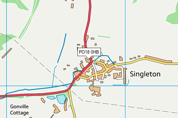 PO18 0HB map - OS VectorMap District (Ordnance Survey)