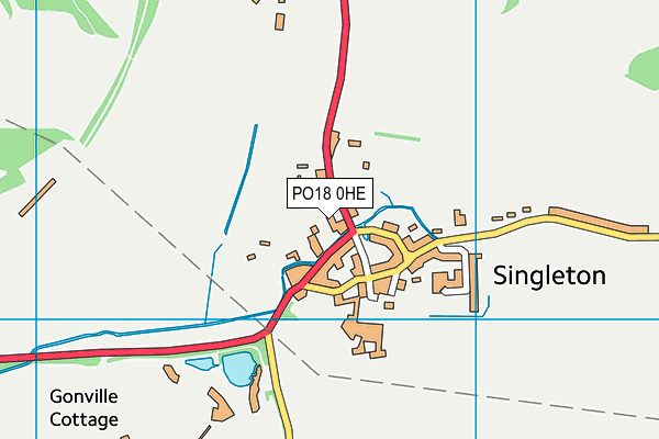 PO18 0HE map - OS VectorMap District (Ordnance Survey)