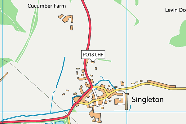 PO18 0HF map - OS VectorMap District (Ordnance Survey)