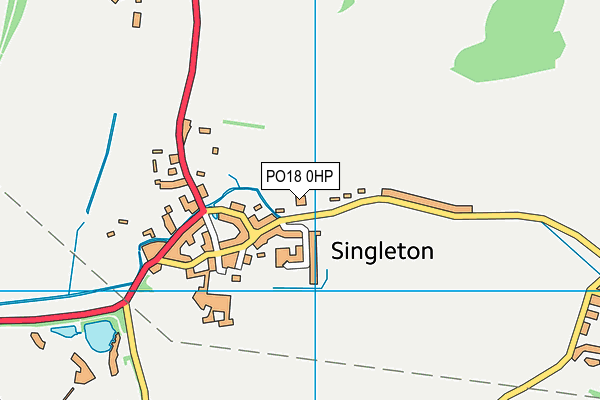 Singleton CofE Primary School map (PO18 0HP) - OS VectorMap District (Ordnance Survey)