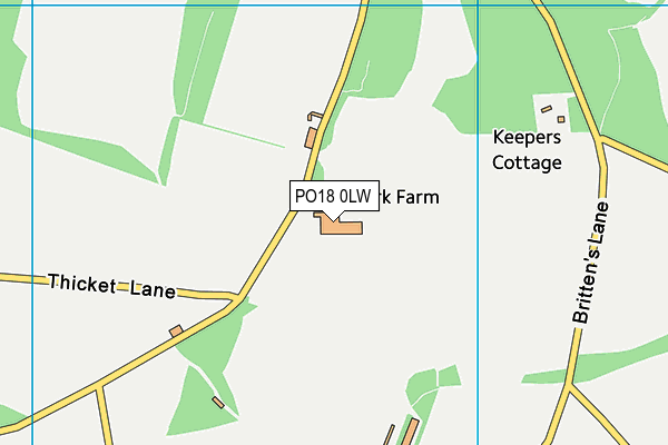 PO18 0LW map - OS VectorMap District (Ordnance Survey)