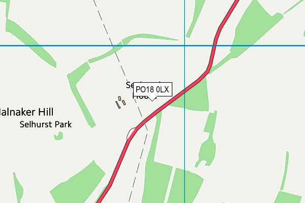 PO18 0LX map - OS VectorMap District (Ordnance Survey)