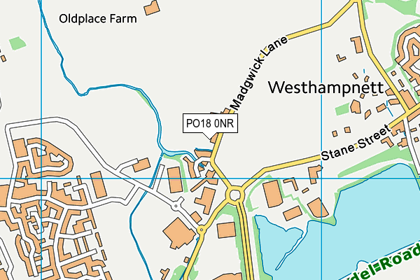 PO18 0NR map - OS VectorMap District (Ordnance Survey)