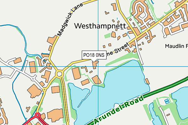 PO18 0NS map - OS VectorMap District (Ordnance Survey)