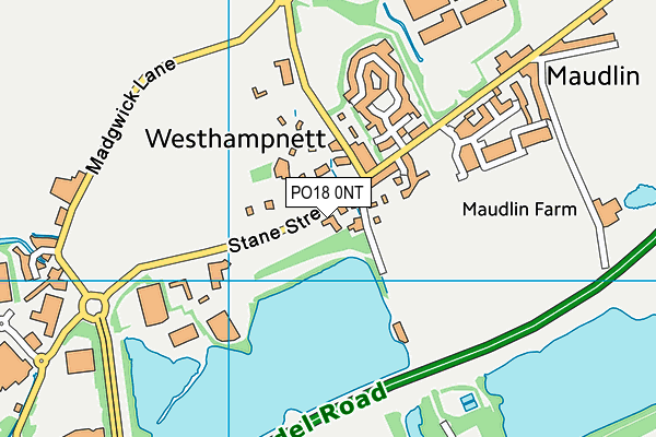 PO18 0NT map - OS VectorMap District (Ordnance Survey)