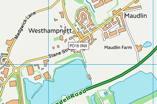PO18 0NX map - OS VectorMap District (Ordnance Survey)