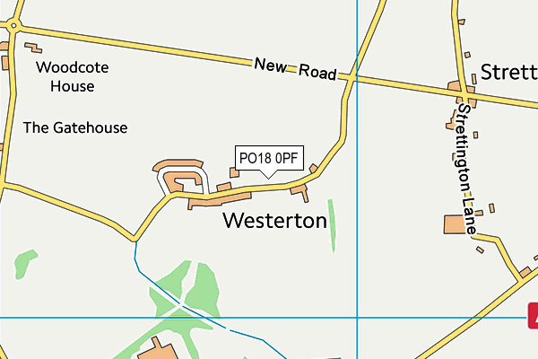 PO18 0PF map - OS VectorMap District (Ordnance Survey)