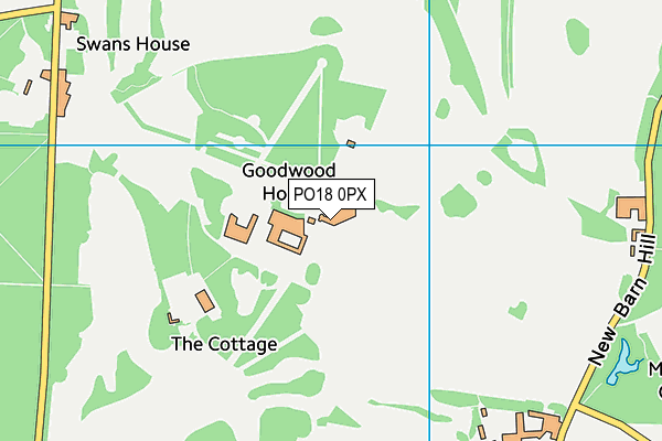 Goodwood Cricket Club map (PO18 0PX) - OS VectorMap District (Ordnance Survey)