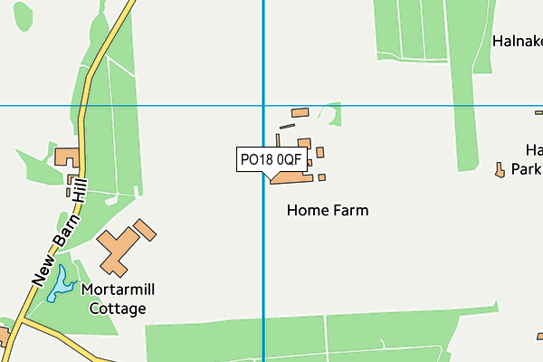 PO18 0QF map - OS VectorMap District (Ordnance Survey)