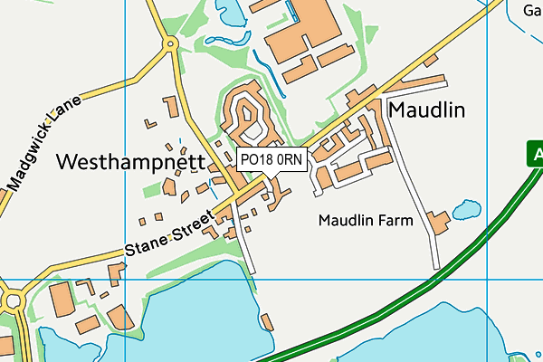 PO18 0RN map - OS VectorMap District (Ordnance Survey)