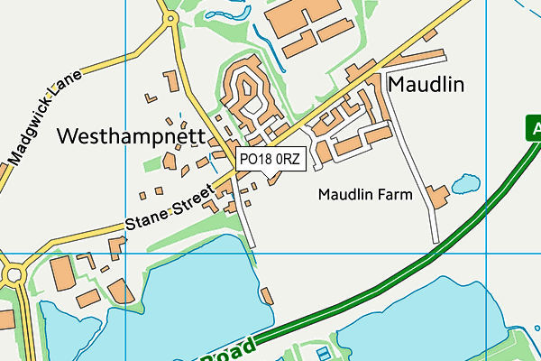 PO18 0RZ map - OS VectorMap District (Ordnance Survey)