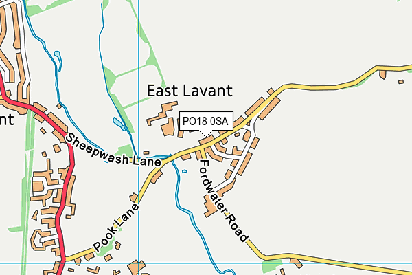 PO18 0SA map - OS VectorMap District (Ordnance Survey)