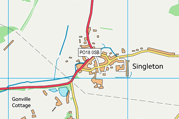 PO18 0SB map - OS VectorMap District (Ordnance Survey)