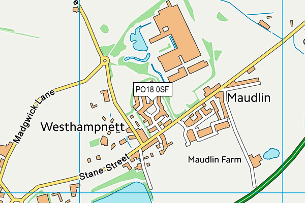 PO18 0SF map - OS VectorMap District (Ordnance Survey)