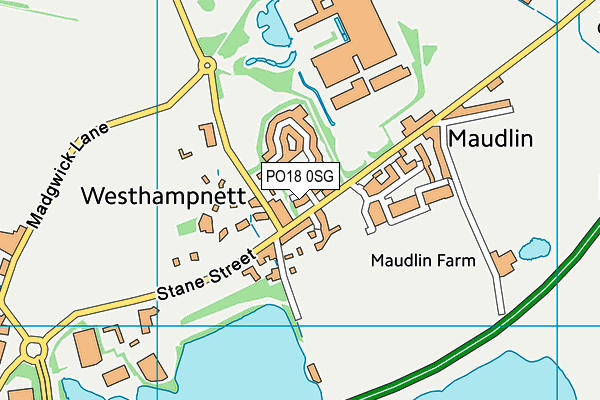 PO18 0SG map - OS VectorMap District (Ordnance Survey)