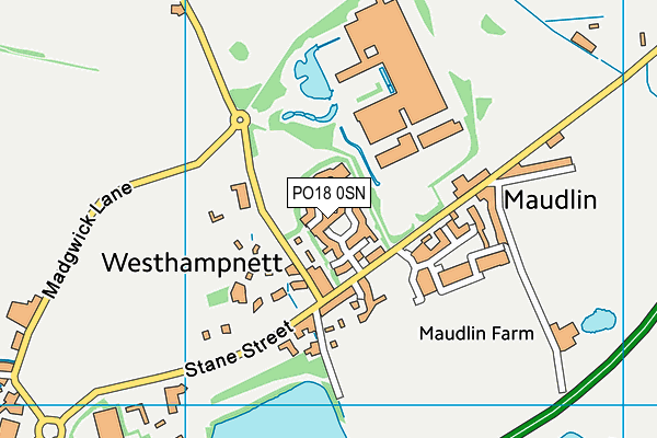 PO18 0SN map - OS VectorMap District (Ordnance Survey)