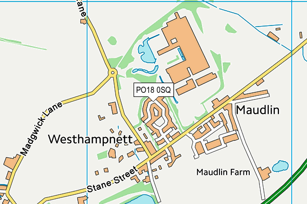 PO18 0SQ map - OS VectorMap District (Ordnance Survey)