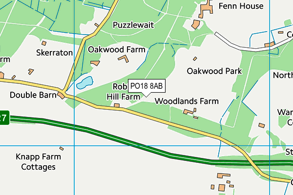 PO18 8AB map - OS VectorMap District (Ordnance Survey)