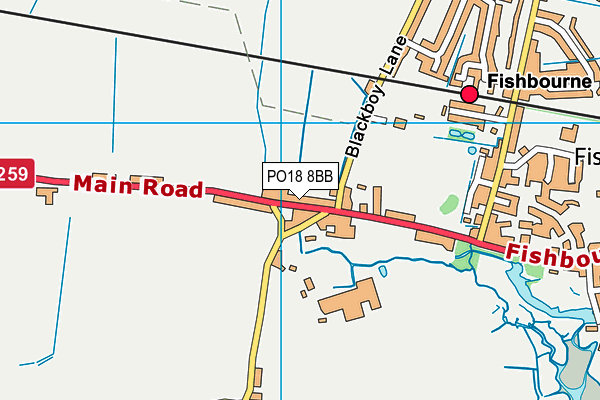 PO18 8BB map - OS VectorMap District (Ordnance Survey)