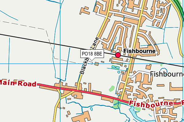 The Fishbourne Centre map (PO18 8BE) - OS VectorMap District (Ordnance Survey)