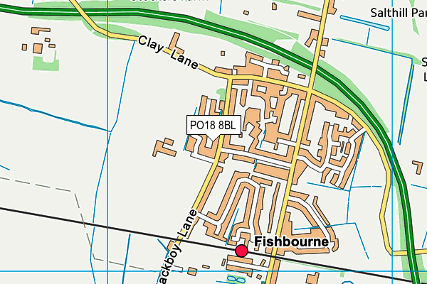 PO18 8BL map - OS VectorMap District (Ordnance Survey)