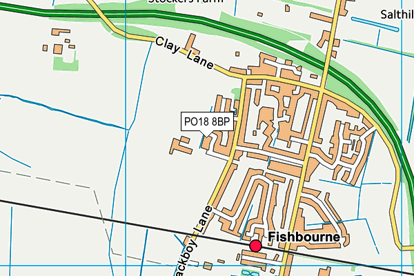 PO18 8BP map - OS VectorMap District (Ordnance Survey)