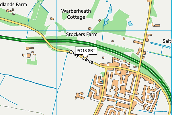 PO18 8BT map - OS VectorMap District (Ordnance Survey)