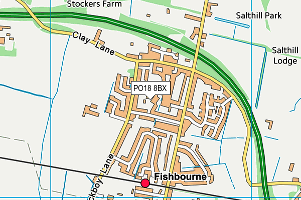 PO18 8BX map - OS VectorMap District (Ordnance Survey)