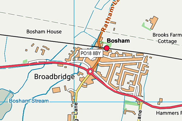 PO18 8BY map - OS VectorMap District (Ordnance Survey)