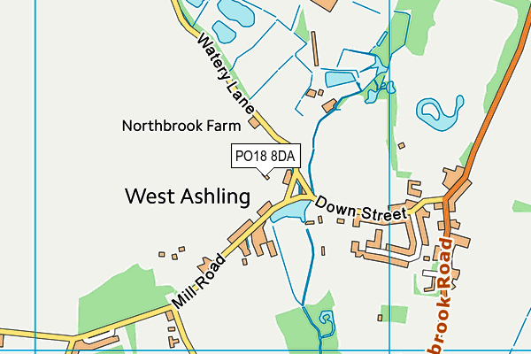 PO18 8DA map - OS VectorMap District (Ordnance Survey)