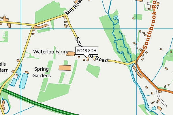 PO18 8DH map - OS VectorMap District (Ordnance Survey)