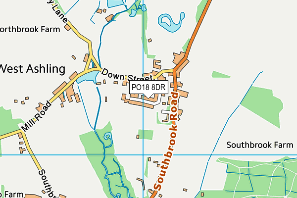 PO18 8DR map - OS VectorMap District (Ordnance Survey)