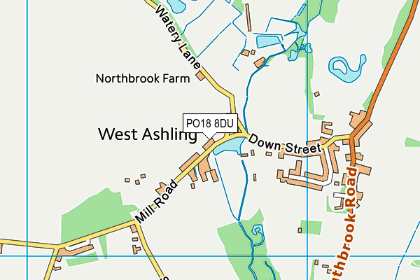 PO18 8DU map - OS VectorMap District (Ordnance Survey)