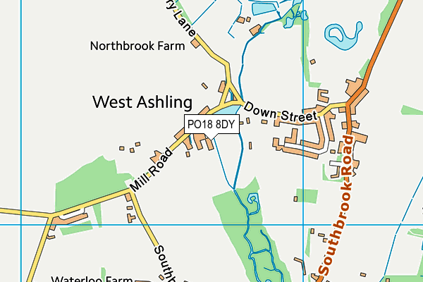 PO18 8DY map - OS VectorMap District (Ordnance Survey)