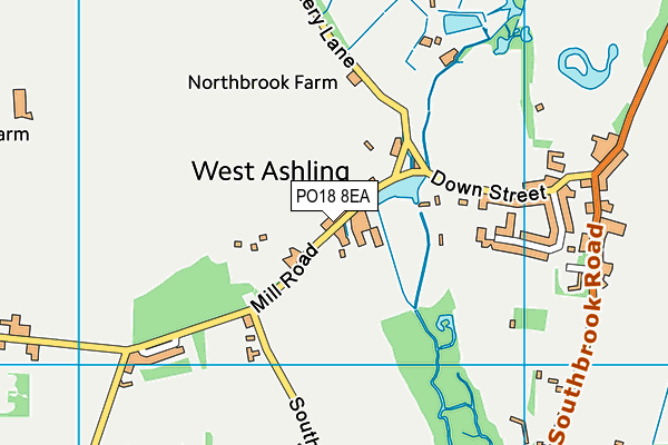 PO18 8EA map - OS VectorMap District (Ordnance Survey)