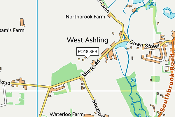 PO18 8EB map - OS VectorMap District (Ordnance Survey)