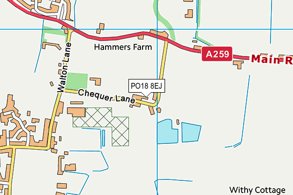 PO18 8EJ map - OS VectorMap District (Ordnance Survey)