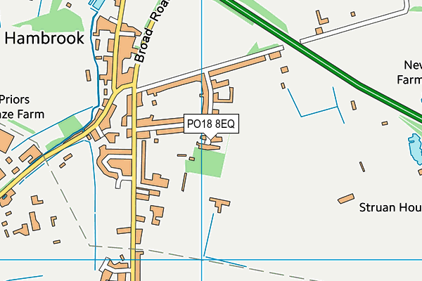 PO18 8EQ map - OS VectorMap District (Ordnance Survey)