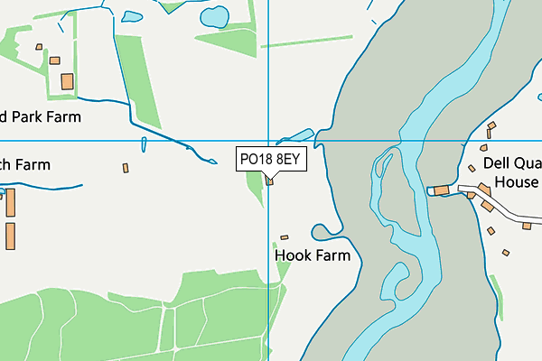 PO18 8EY map - OS VectorMap District (Ordnance Survey)