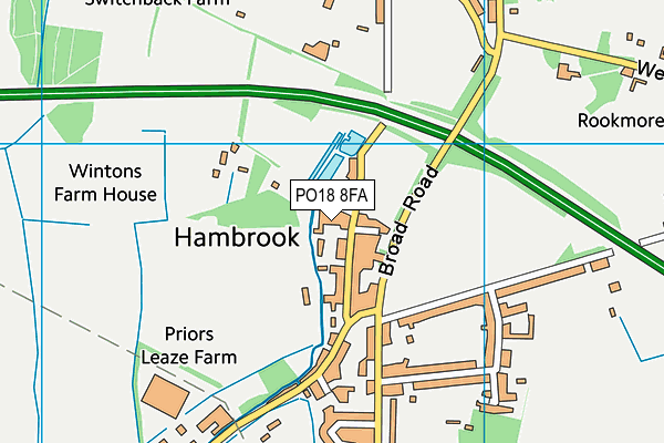 PO18 8FA map - OS VectorMap District (Ordnance Survey)