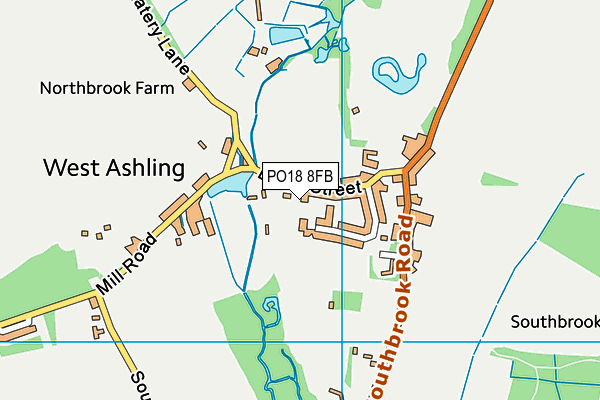 PO18 8FB map - OS VectorMap District (Ordnance Survey)