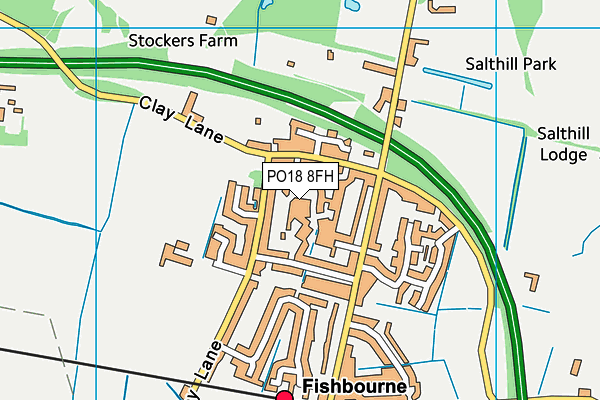 PO18 8FH map - OS VectorMap District (Ordnance Survey)