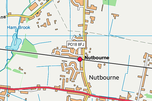 PO18 8FJ map - OS VectorMap District (Ordnance Survey)