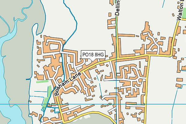 PO18 8HG map - OS VectorMap District (Ordnance Survey)