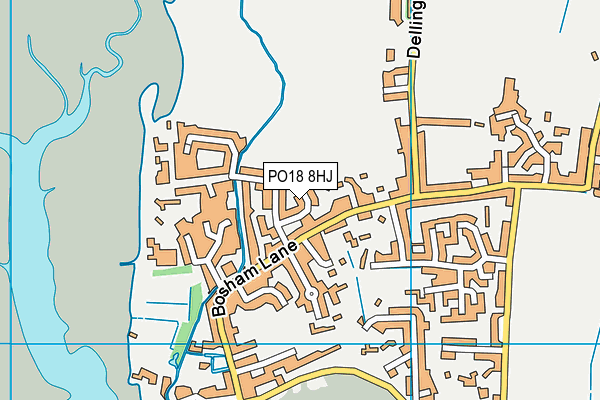 PO18 8HJ map - OS VectorMap District (Ordnance Survey)
