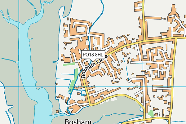 PO18 8HL map - OS VectorMap District (Ordnance Survey)