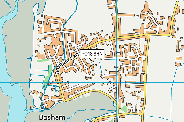 PO18 8HN map - OS VectorMap District (Ordnance Survey)