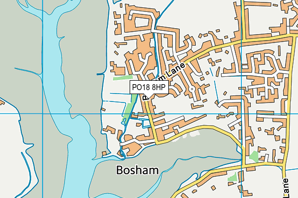 PO18 8HP map - OS VectorMap District (Ordnance Survey)