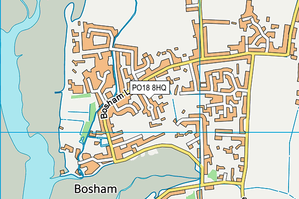 PO18 8HQ map - OS VectorMap District (Ordnance Survey)